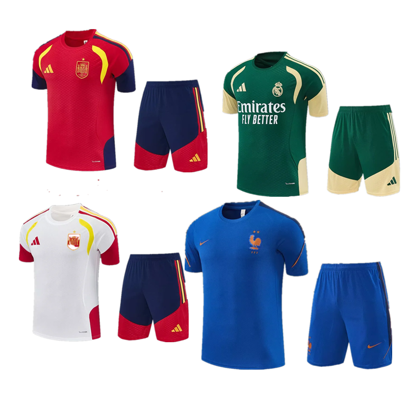 2025/26 Spain Real Madrid jersey Pocket zipper pants kids kit New training