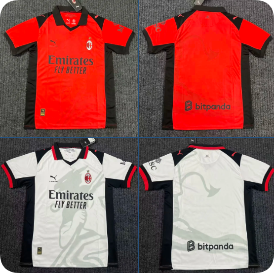 Fans Edition 26 27 AC Milan 2026/27 Men'S AC Milan Home Short Sleeves Football Jersey