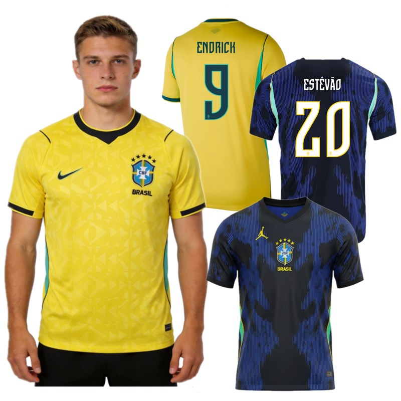 26-27 Estêvão #20 Brazil Home Jersey World Cup 2026 Brazil soccer jersey