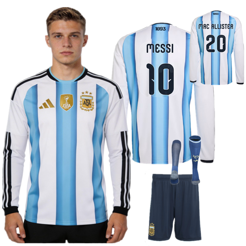 long sleeve adult kids kit 2026 World Cup National Team Argentina jersey Home and away 26 27 Argentina soccer jersey