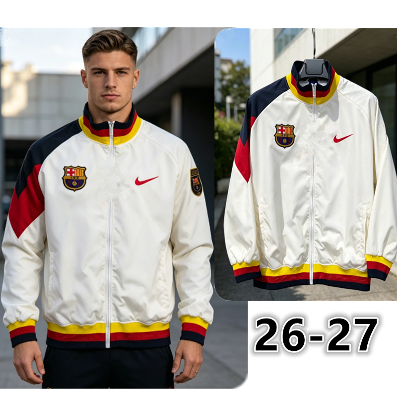 2026 2027 Barcelona Windbreaker jacket jersey New adult kit 2026 Barcelona training coat jacket soccer jersey