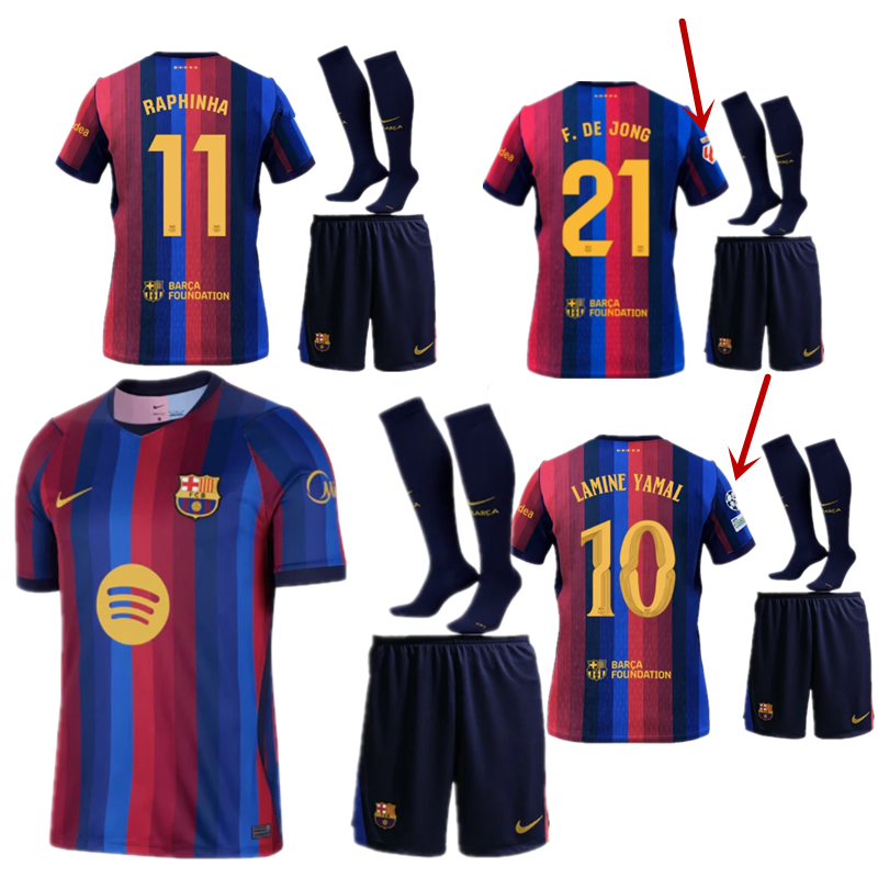 2026 2027 adult kit kids kit New Barcelona jersey Home and away S-4XL 26 27 Barcelona soccer jersey