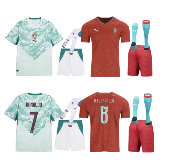 26 27 Portugal jersey adult kit kids kit Home and away 2026 2027 Portugal World Cup soccer jersey