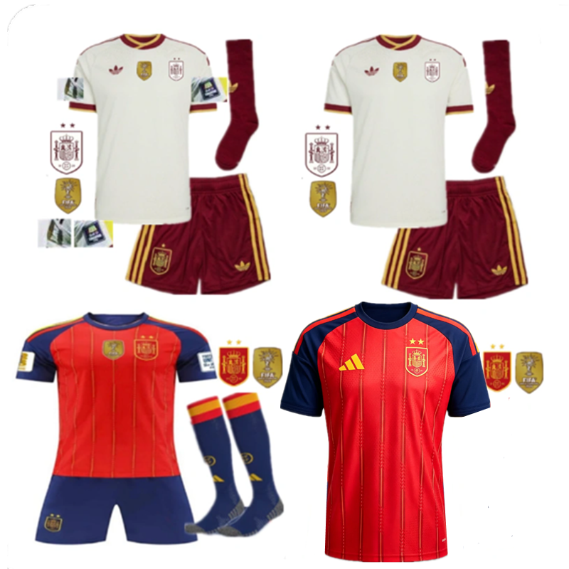 2026-2027 New kids Spain adult kit Champion Version 2 stars 26 27 Spain soccer jersey