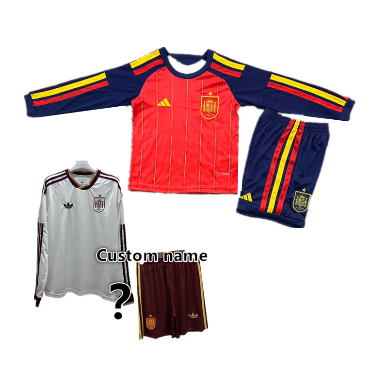 2026-2027 Spain long-sleeved suit adult kit Champion Version 26 27 Spain soccer jersey