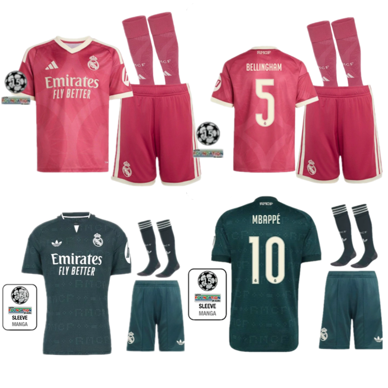 26-27 Real Madrid UCL Men’s third Adult kids Kit Football jersey 2026 2027 Real Madrid soccer jersey
