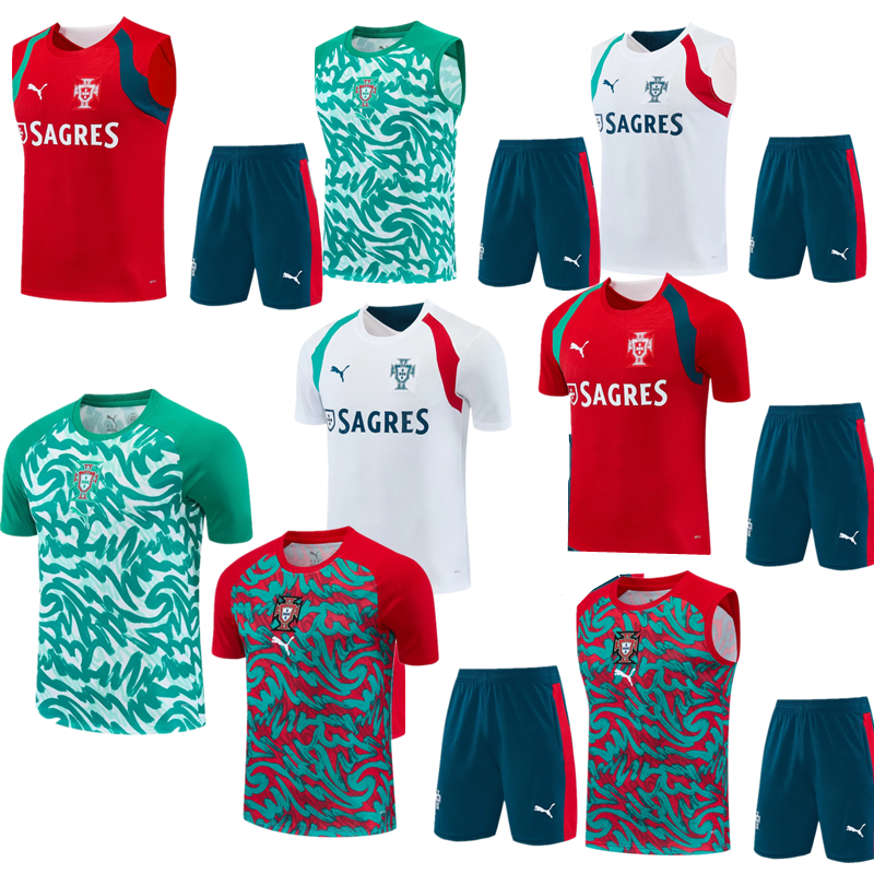 26 27 Portugal Training jersey adult kids kit Home and away 2026 2027 Portugal vest Training soccer jersey