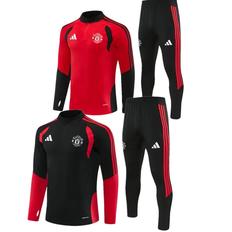 2026 2027 Manchester United kids kit New training coat jacket jersey adult kit kids kit 26 27 Manchester United soccer jersey